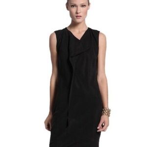 Daryl K Drapey Black Cowl Neck Tencel Midi Dress Size 4 / Small